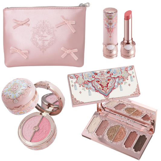 Kit Flower Knows Rosa 4 piezas Maquilaje Asiatico Tonos nudes